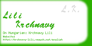 lili krchnavy business card